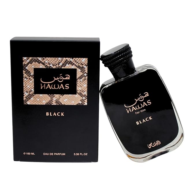 RASASI Hawas Black EDP For Men 3.38 Fl Oz